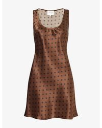Reformation - Eden Pola-Dot Silk Mini Dress - Lyst
