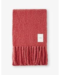 JOSEPH - Branded Bouclé Knitted Scarf - Lyst