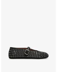 Alaïa - Strass Ballet Flats - Lyst