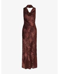 Pretty Lavish - Ainsley Cowl-Neck Woven Maxi Dress - Lyst