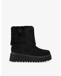 KG by Kurt Geiger - Toon Flat Suede Ankle Boots - Lyst