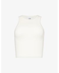 Lounge Underwear - Essential Logo-embroidered Stretch-cotton Top - Lyst