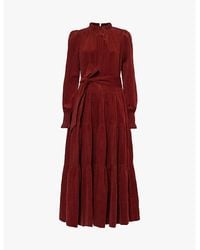 ME+EM - Soft Belted Corduroy Maxi Dress - Lyst