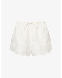 Dissh - Cordelia Embroidered Ramie Shorts - Lyst