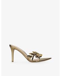 Gianvito Rossi - Flavia 85 Leather Heeled Sandals - Lyst