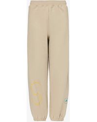 adidas By Stella McCartney - Brand-print Elasticated-waistband Organic-cotton jogging Botto - Lyst