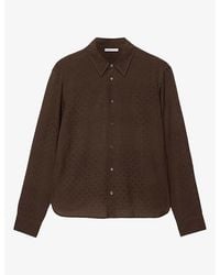 AllSaints - Fade Polka-Dot Long-Sleeve Cotton Shirt - Lyst