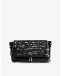 Zadig & Voltaire - Rocky Ii Graffiti Leather Cross-Body Bag - Lyst