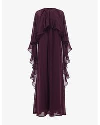 eem - Frilled Cape Woven Maxi Kaftan - Lyst