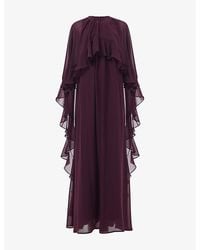 eem - Frilled Cape Woven Maxi Kaftan - Lyst