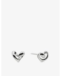Monica Vinader - Infinity Heart Small Sterling- Stud Earrings - Lyst