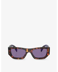 Prada - Pr A01s Pillow-frame Acetate Sunglasses - Lyst