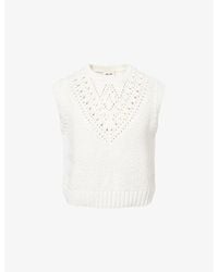 ME+EM - Relaxed-Fit Crochet Cotton-Knit Vest - Lyst