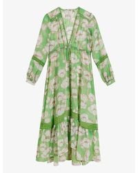 Ted Baker - Elisiia Floral-print Woven Maxi Dress X - Lyst