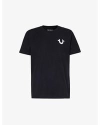 True Religion - Logo-print Short-sleeved Cotton-jersey T-shirt X - Lyst