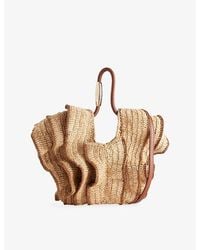 Zimmermann - Ruffle Small Raffia Tote Bag - Lyst