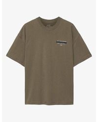AllSaints - Redact Embroidered-Box Cotton T-Shirt - Lyst