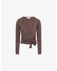Sisterly Tribe - Soft Ballet Wrap Modal-Jersey Top - Lyst