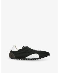 Maison Margiela - Sprinters Branded Canvas And Suede Low-Top Trainers - Lyst