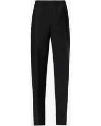 Givenchy - Elasticated-waistband Tapered-leg Regular-fit Wool-blend Trousers - Lyst