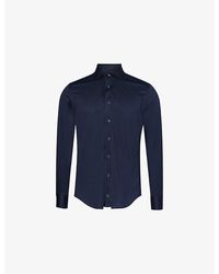 Corneliani - Curved-Hem Regular-Fit Long-Sleeve Cotton Shirt - Lyst