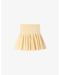 Sandro - Flared Elasticated-Waist Knitted Mini Skirt - Lyst