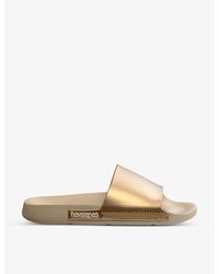 Havaianas - Classic Metallic Rubber Sliders - Lyst