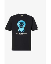 A Bathing Ape Cotton Neon Baby Milo T Shirt In Black Orange Black For Men Lyst