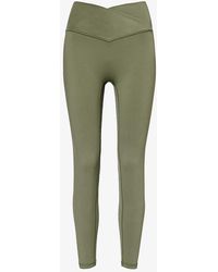 ADANOLA - Ultimate Wrap-over High-rise Stretch-woven leggings - Lyst