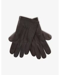 Dents - 3 Points Leather And Cashmere Touchscreen Gloves - Lyst