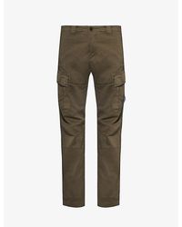 C.P. Company - Mid-rise Cargo-pocket Stretch-cotton Trousers - Lyst