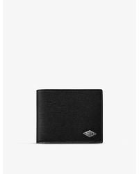 Cartier - Losange Logo-Plaque Grained Leather And Palladium Wallet - Lyst