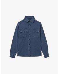 Reiss - Mcilroy Patch-Pocket Relaxed-Fit Cotton-Denim Overshirt - Lyst