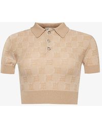 MISBHV - Monogram-pattern Short-sleeved Knitted Top - Lyst
