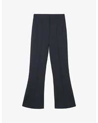 The White Company - The Company Exposed-Seam Flared-Leg Mid-Rise Stretch-Woven Trousers - Lyst