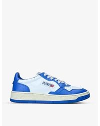 Autry - White/vy Medalist Two-tone Leather Low-top Trainers - Lyst
