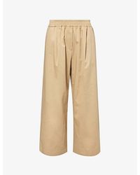 Weekend by Maxmara - Placido Wide-leg Mid-rise Cotton Trousers - Lyst