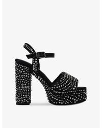 Carvela Kurt Geiger - Sky High Sequin-Embellished Heeled Woven Sandals - Lyst