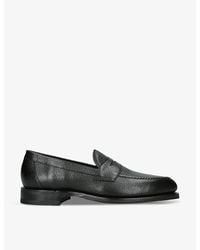 Loake - Imperial Grained-Leather Loafers - Lyst