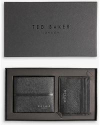 Ted Baker - Saunder Logo-embossed Leather Wallet And Cardholder Set - Lyst
