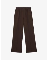 Reiss - Robyn Elasticated-Waist Wide-Leg Stretch-Woven Trousers - Lyst