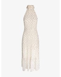 OMNES - Romeo Polka-Dot Chiffon Maxi Dress - Lyst