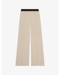 Reiss - Wilde Wide-Leg High-Rise Stretch-Woven Trousers - Lyst