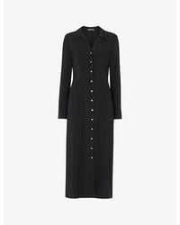 Whistles - Limited Edition Elena Button-Down Long-Sleeve Stretch-Woven Shirt Dress - Lyst