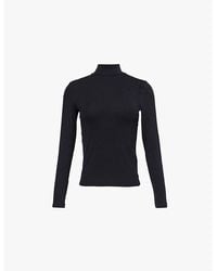 FRAME - Ribbed Turtleneck Stretch-Jersey Top - Lyst