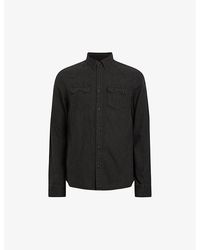 AllSaints - Washed Rock Regular-Fit Long-Sleeve Denim Shirt - Lyst