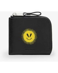AllSaints - Artis Sun-print Zip-around Leather Wallet - Lyst