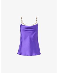 Rabanne - Cowl-neck Relaxed-fit Satin Top - Lyst