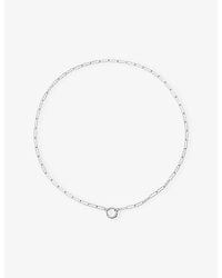 Monica Vinader - Alta Textured Sterling- Chain Necklace - Lyst