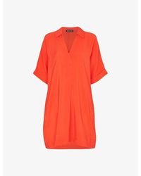 Whistles - Melanie Colla Relaxed-fit Woven Mini Dress - Lyst